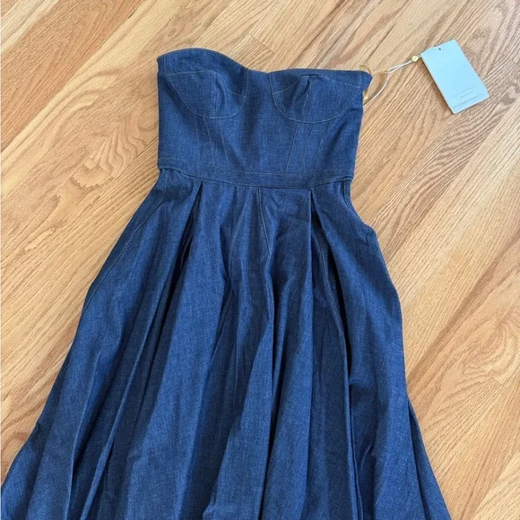 Saiid Kobeisy Denim Strapless Dress - Picture 2 of 3